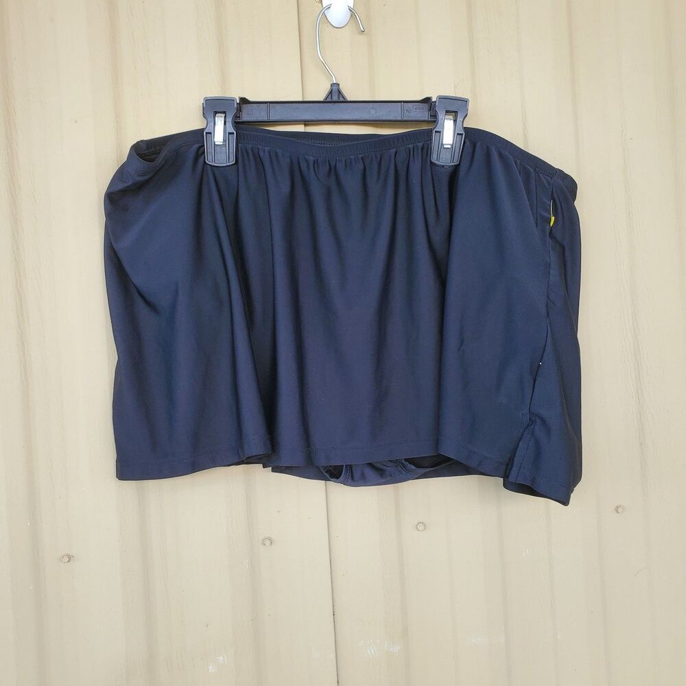 Catalina Black Tummy Control Swim Skirt Size 2X Fair Condition